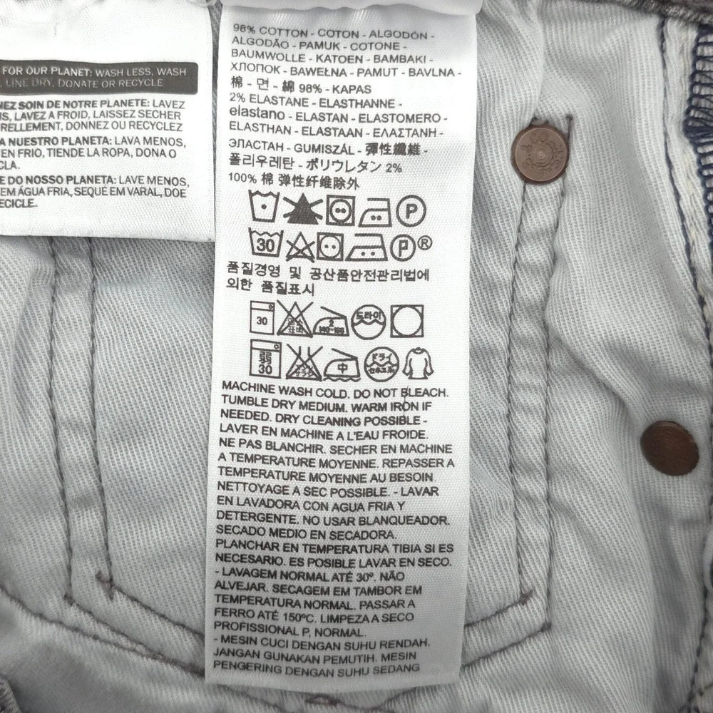 Levi's Mens Jeans 512 Slim‎ Taper 33x32 Gray Stretch Denim Streetwear